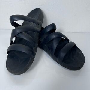 Crocs Meleen Twist Black Slip On Sandals 202497 Women's Size 11